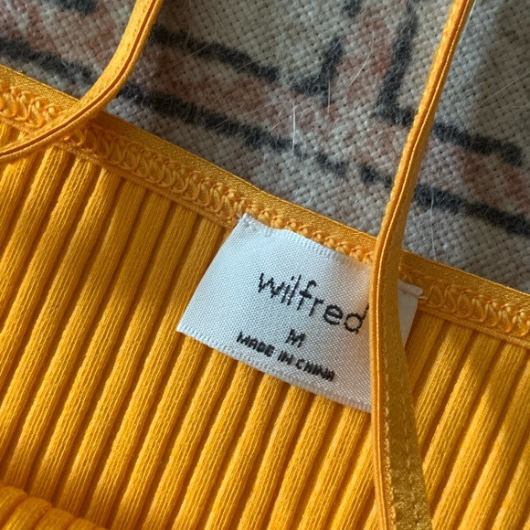 Wilfred ribbed tank in tangerine/sunflower yellow colour - Picture 7 of 10